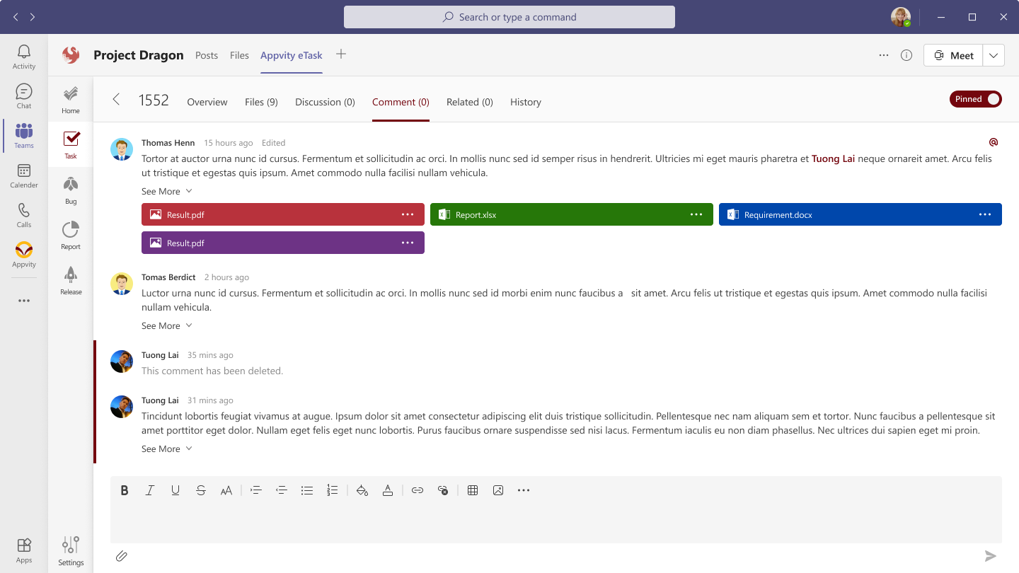 eTask Task List View