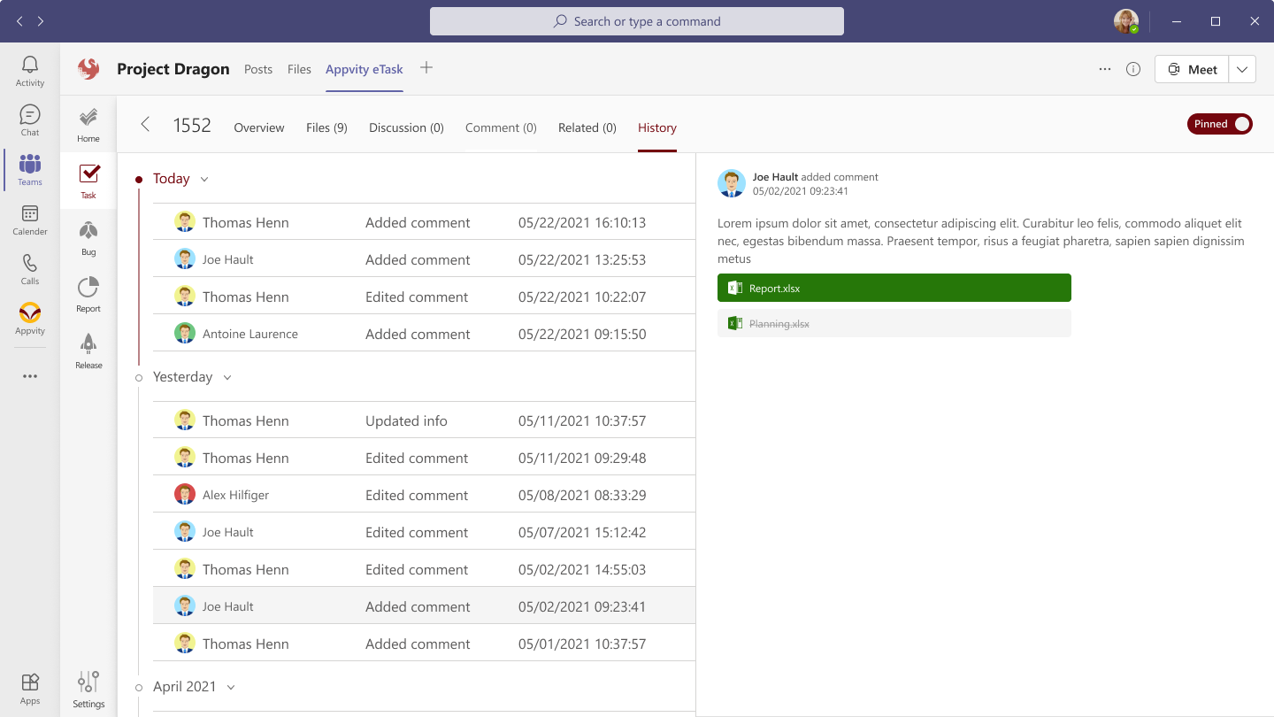 eTask Task List View